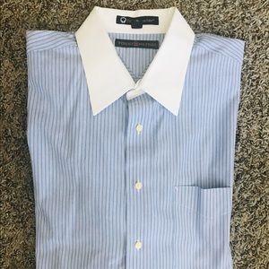 Tommy Hilfiger Blue Dress Shirt (white cuffs )